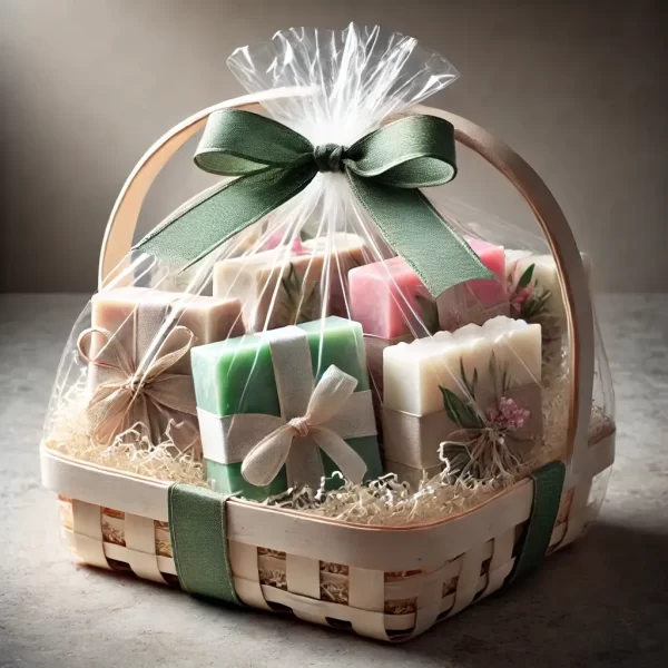 Luxurious Homemade Soap Basket - Bare Spring Bubbles